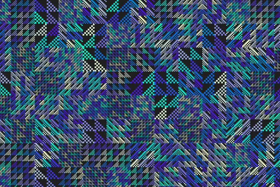 15款未来主义像素风抽象艺术图案PS背景图片设计素材DITHER PATTERNS V.03 图片素材 sucaiwan.com