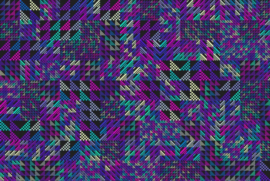 15款未来主义像素风抽象艺术图案PS背景图片设计素材DITHER PATTERNS V.03 图片素材 sucaiwan.com