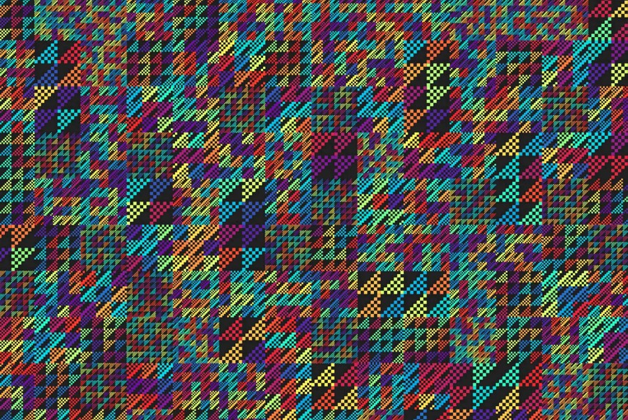 15款未来主义像素风抽象艺术图案PS背景图片设计素材DITHER PATTERNS V.03 图片素材 sucaiwan.com