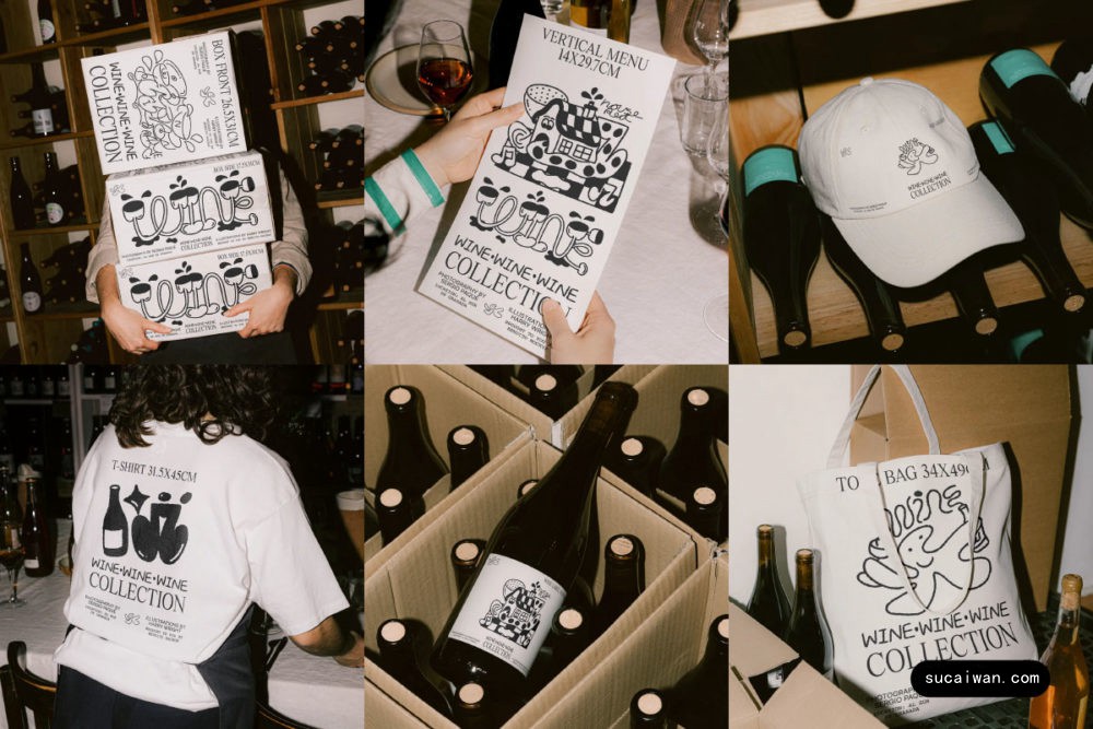 10款国外风菜单包装箱T恤棒球帽帆布袋红酒瓶iPhone手机Vi设计展示PS贴图样机模板Bendito Mockup – Wine Wine Wine Mockup Collection Vol 1 样机素材 sucaiwan.com