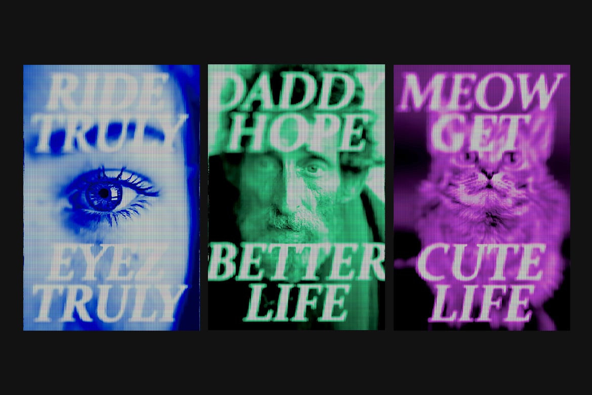 老式电视机CRT信号故障毛刺扭曲模拟文本标题LOGO特效PS滤镜插件样机 CRT Distressed Blur Text Effect – EGLS 插件预设 sucaiwan.com