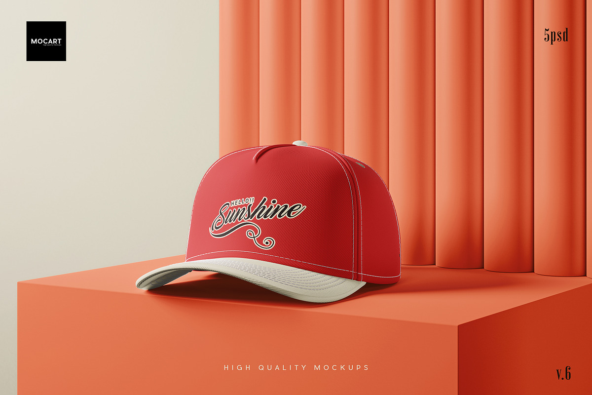 5款逼真棒球帽鸭舌帽设计vi贴图效果图psd样机模板素材Cap Mockup Set v.6 样机素材 第3张-素材湾丨精选海外优质设计素材资源 5款逼真棒球帽鸭舌帽设计vi贴图效果图psd样机模板素材Cap Mockup Set v.6 样机素材 sucaiwan.com