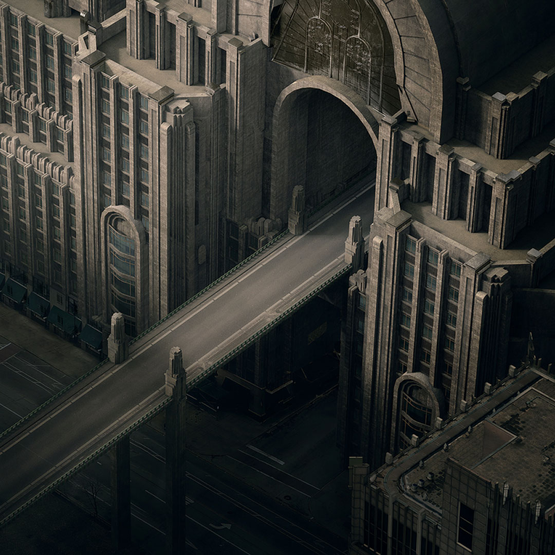 第一次世界大战欧美风城市建筑世界3D模型素材 更新Blender模型 Kitbash3D – Art Deco 样机素材 sucaiwan.com