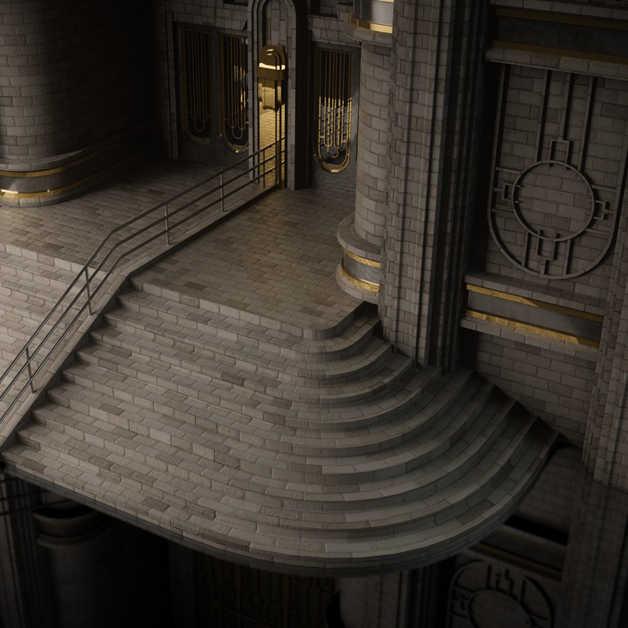 第一次世界大战欧美风城市建筑世界3D模型素材 更新Blender模型 Kitbash3D – Art Deco 样机素材 sucaiwan.com