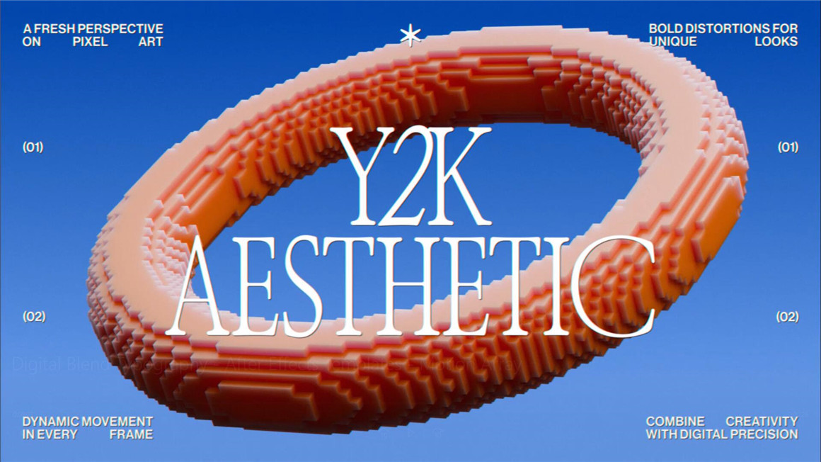 AE模板：现代Y2K风格几何艺术数字字母混排开场片头 , sucaiwan.com