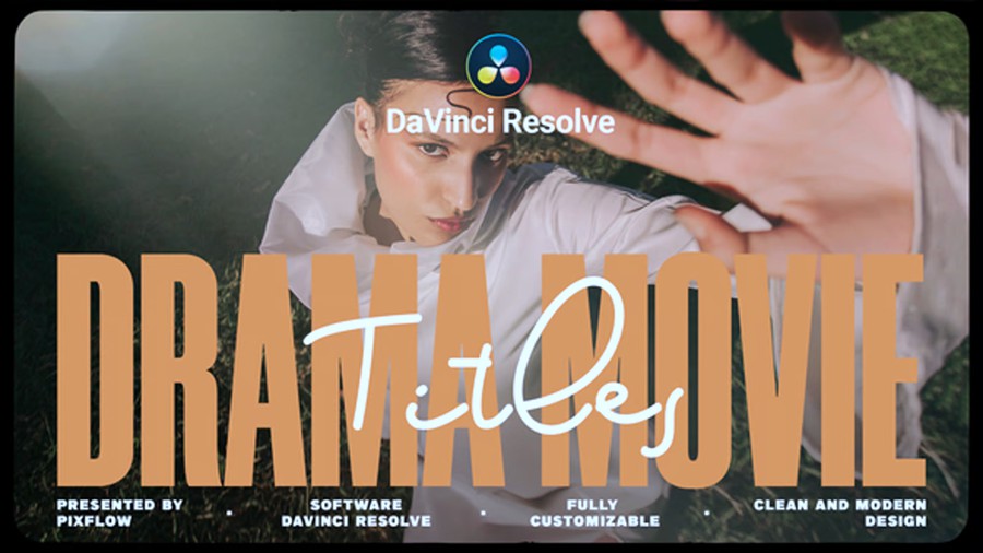 达芬奇模板：30个电影片头标题纪录片音乐视频达芬奇模板Pixflow - Drama Movie Titles For Davinci Resolve 影视音频 sucaiwan.com