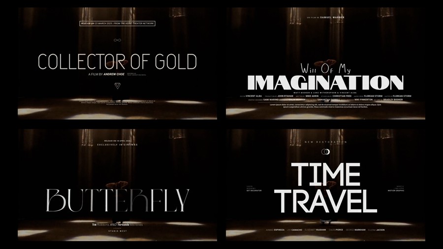 达芬奇模板：30个电影片头标题纪录片音乐视频达芬奇模板Pixflow - Drama Movie Titles For Davinci Resolve 影视音频 sucaiwan.com