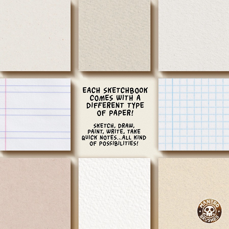 真实素描铅笔记号笔水墨墨水飞溅procreate画笔笔刷设计素材The Sketchbook Experience for Procreate 笔刷资源 sucaiwan.com