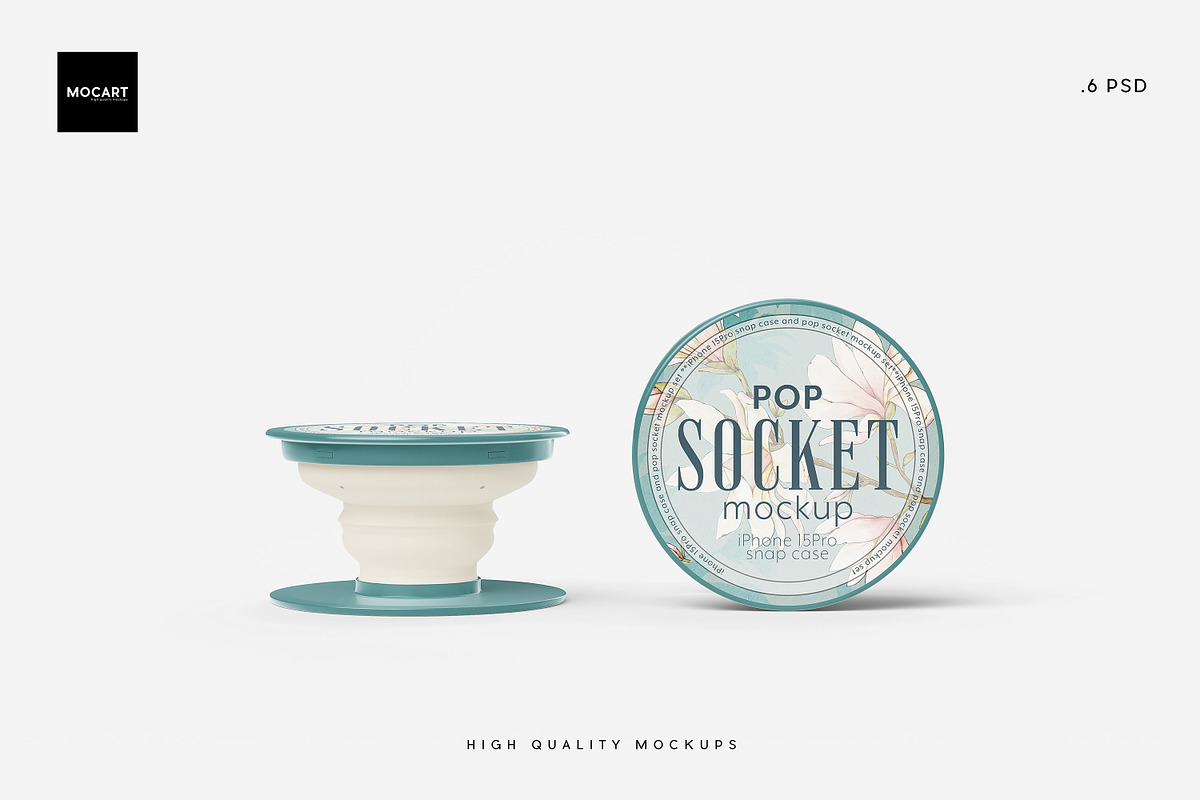6款逼真带吸盘苹果iPhone 15 Pro手机壳保护壳设计展示效果图PSD样机模板素材Popsocket + iPhone 15Pro Case Mockup 样机素材 第2张-素材湾丨精选海外优质设计素材资源 6款逼真带吸盘苹果iPhone 15 Pro手机壳保护壳设计展示效果图PSD样机模板素材Popsocket + iPhone 15Pro Case Mockup 样机素材 sucaiwan.com