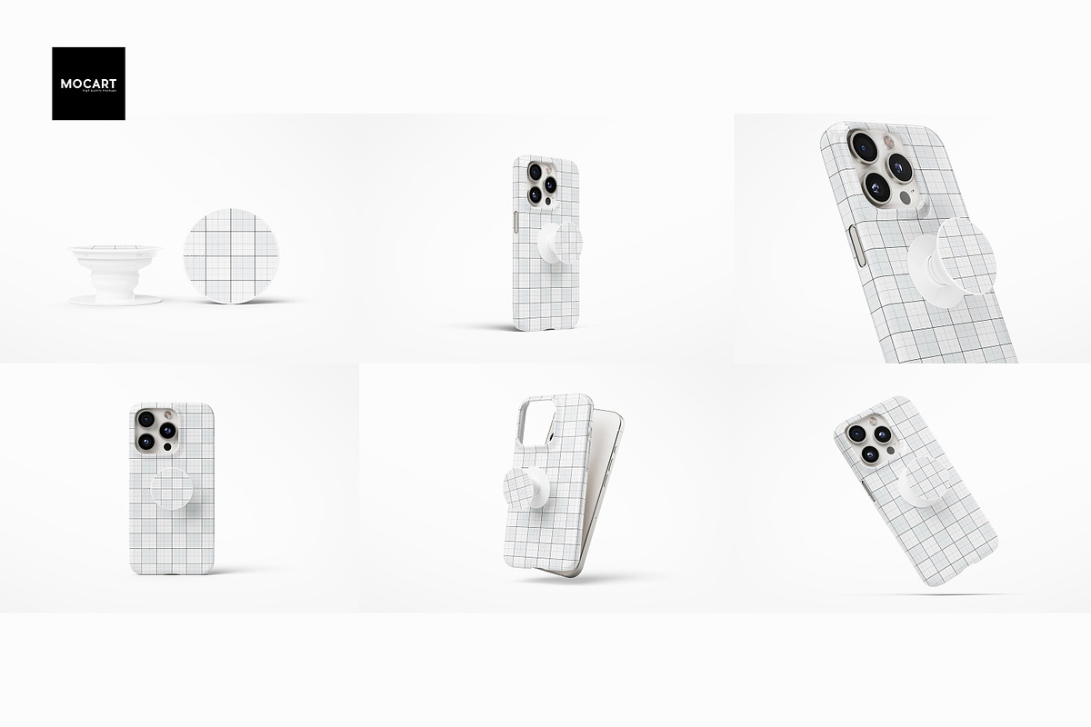 6款逼真带吸盘苹果iPhone 15 Pro手机壳保护壳设计展示效果图PSD样机模板素材Popsocket + iPhone 15Pro Case Mockup 样机素材 第8张-素材湾丨精选海外优质设计素材资源 6款逼真带吸盘苹果iPhone 15 Pro手机壳保护壳设计展示效果图PSD样机模板素材Popsocket + iPhone 15Pro Case Mockup 样机素材 sucaiwan.com