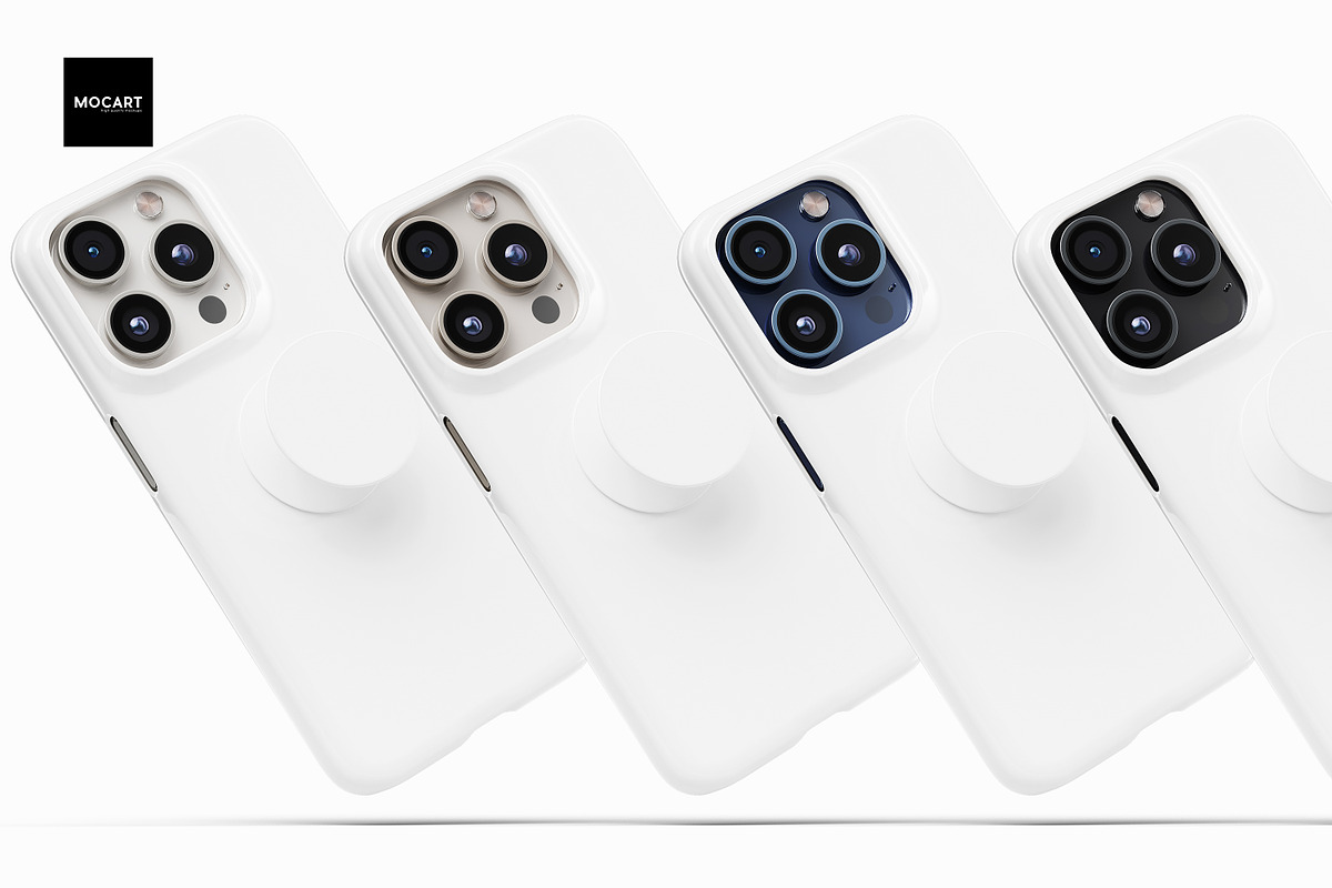 6款逼真带吸盘苹果iPhone 15 Pro手机壳保护壳设计展示效果图PSD样机模板素材Popsocket + iPhone 15Pro Case Mockup 样机素材 第9张-素材湾丨精选海外优质设计素材资源 6款逼真带吸盘苹果iPhone 15 Pro手机壳保护壳设计展示效果图PSD样机模板素材Popsocket + iPhone 15Pro Case Mockup 样机素材 sucaiwan.com