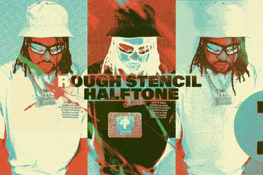 街头涂鸦喷漆艺术粗糙半色调照片效果PS特效滤镜插件动作设计素材Rough Stencil Halftone Action Effect 插件预设 第1张-素材湾丨精选海外优质设计素材资源 街头涂鸦喷漆艺术粗糙半色调照片效果PS特效滤镜插件动作设计素材Rough Stencil Halftone Action Effect 插件预设 sucaiwan.com