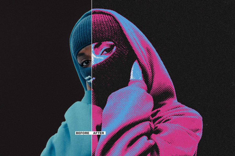 街头涂鸦喷漆艺术粗糙半色调照片效果PS特效滤镜插件动作设计素材Rough Stencil Halftone Action Effect 插件预设 第4张-素材湾丨精选海外优质设计素材资源 街头涂鸦喷漆艺术粗糙半色调照片效果PS特效滤镜插件动作设计素材Rough Stencil Halftone Action Effect 插件预设 sucaiwan.com