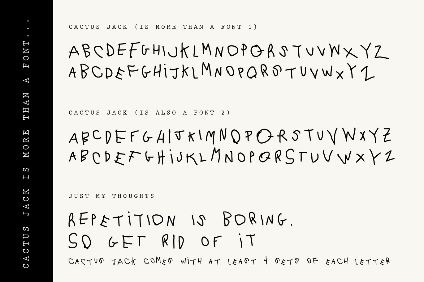 英文字体:复古趣味卡通涂鸦潇洒手写不规则儿童随意马克笔PS英文字体安装包 Cactus Jack Font , 第7张-素材湾丨精选海外优质设计素材资源 英文字体:复古趣味卡通涂鸦潇洒手写不规则儿童随意马克笔PS英文字体安装包 Cactus Jack Font , sucaiwan.com