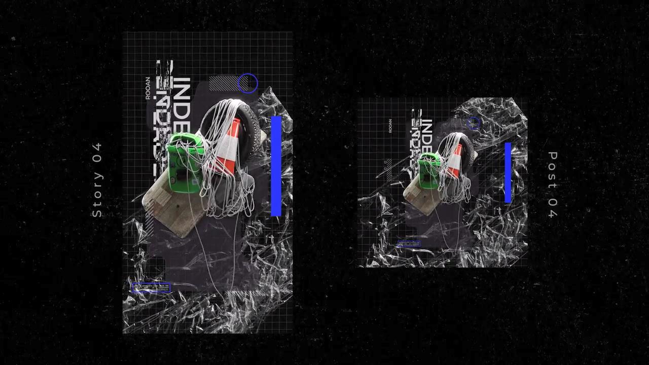 FCPX插件：12款赛博蒸汽波反设计潮流3D艺术动态海报动画品牌宣传推广视频模板 Anti-design Post & Stories , sucaiwan.com