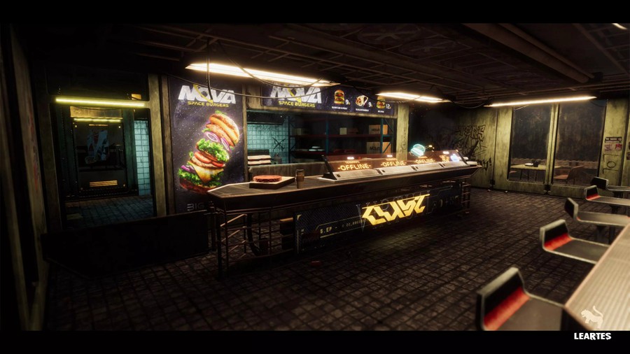 未来科幻赛博朋克风废弃汉堡店酒吧餐厅3D模型UE格式素材Nova Space Burgers – Cyberpunk Abandoned Restaurant – Space Bar + ULAT 样机素材 第9张-素材湾丨精选海外优质设计素材资源 未来科幻赛博朋克风废弃汉堡店酒吧餐厅3D模型UE格式素材Nova Space Burgers – Cyberpunk Abandoned Restaurant – Space Bar + ULAT 样机素材 sucaiwan.com
