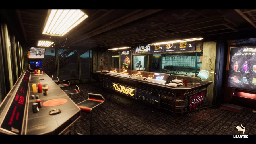 未来科幻赛博朋克风废弃汉堡店酒吧餐厅3D模型UE格式素材Nova Space Burgers – Cyberpunk Abandoned Restaurant – Space Bar + ULAT 样机素材 第17张-素材湾丨精选海外优质设计素材资源 未来科幻赛博朋克风废弃汉堡店酒吧餐厅3D模型UE格式素材Nova Space Burgers – Cyberpunk Abandoned Restaurant – Space Bar + ULAT 样机素材 sucaiwan.com