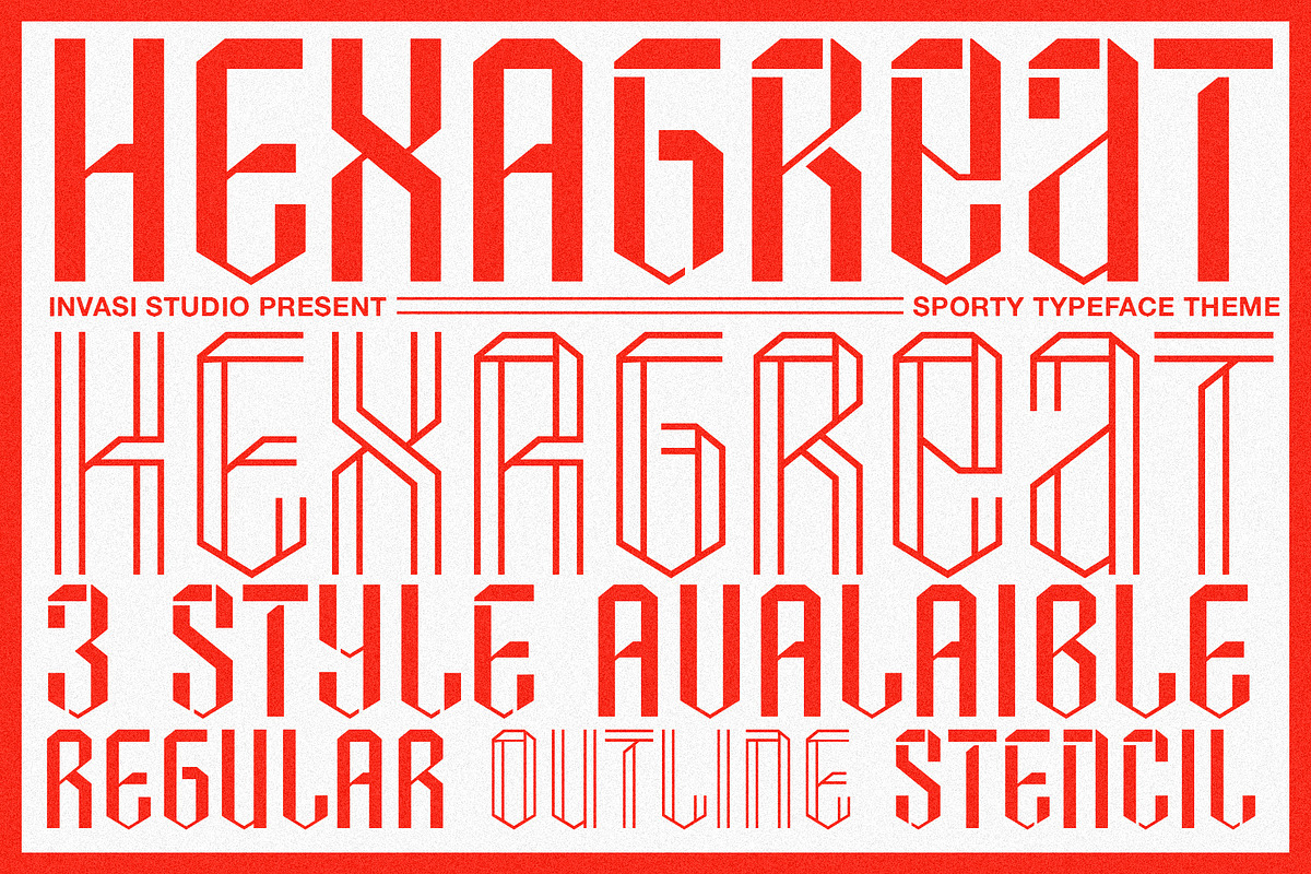 现代时尚品牌海报包装设计无衬线英文字体安装包 Hexagreat – Sport Display Font 设计素材 第1张-素材湾丨精选海外优质设计素材资源 现代时尚品牌海报包装设计无衬线英文字体安装包 Hexagreat – Sport Display Font 设计素材 sucaiwan.com