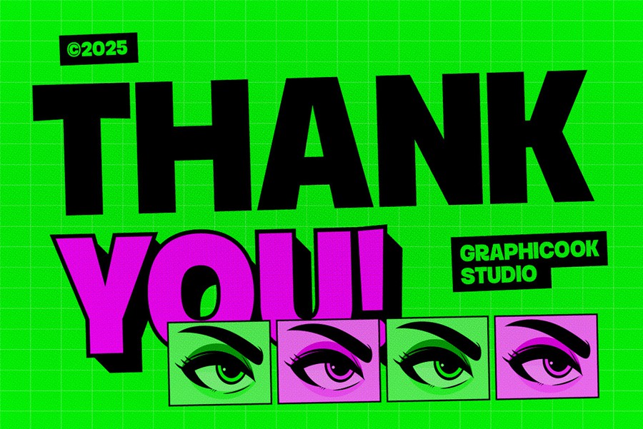 时尚古怪杂志海报游戏封面设计无衬线英文字体安装包 Quirvula 设计素材 sucaiwan.com