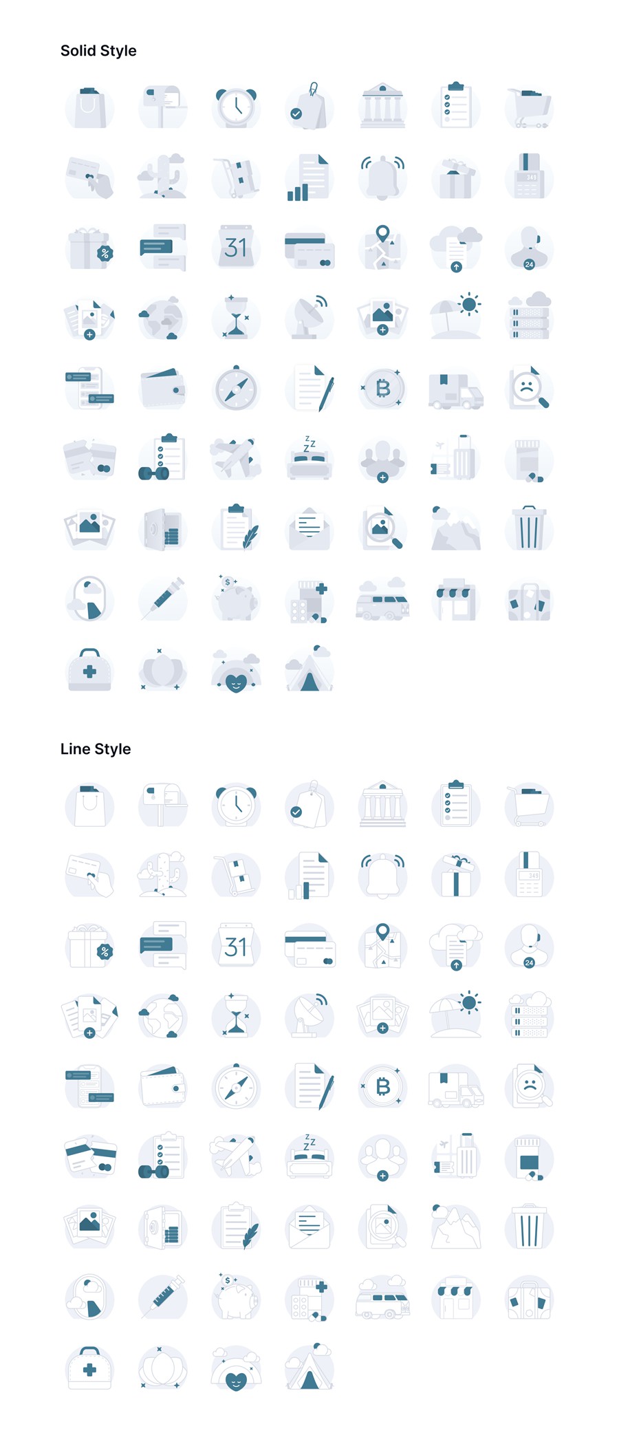 120款网站APP UI界面设计扁平化图标Icons设计Ai/Figma/Png格式素材Empty States Icon Set – V1.0 图标素材 sucaiwan.com