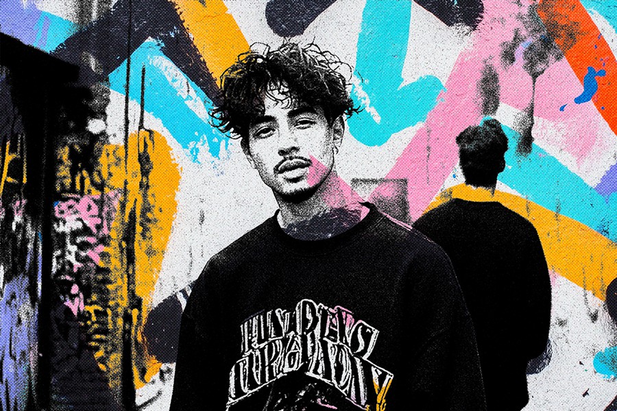 复古涂鸦艺术拼贴照片效果ps特效滤镜样机 Graffiti Art Collage Photo Effect 插件预设 第6张-素材湾丨精选海外优质设计素材资源 复古涂鸦艺术拼贴照片效果ps特效滤镜样机 Graffiti Art Collage Photo Effect 插件预设 sucaiwan.com