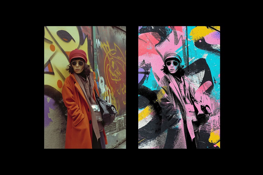 复古涂鸦艺术拼贴照片效果ps特效滤镜样机 Graffiti Art Collage Photo Effect 插件预设 第8张-素材湾丨精选海外优质设计素材资源 复古涂鸦艺术拼贴照片效果ps特效滤镜样机 Graffiti Art Collage Photo Effect 插件预设 sucaiwan.com