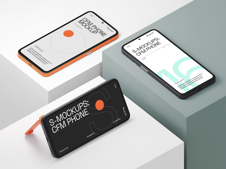 16款UI界面广告设计安卓CMF-Phone手机展示效果图Ps/Sketch/Figma样机模板素材S-Mockups, CMF Phone 样机素材 第13张-素材湾丨精选海外优质设计素材资源 16款UI界面广告设计安卓CMF-Phone手机展示效果图Ps/Sketch/Figma样机模板素材S-Mockups, CMF Phone 样机素材 sucaiwan.com