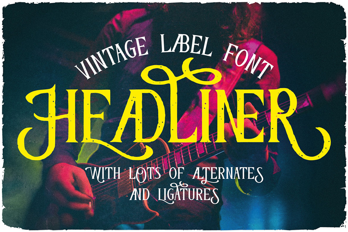优雅复古品牌海报徽标设计衬线英文字体安装包 Headliner Vintage Decorative Font 设计素材 sucaiwan.com
