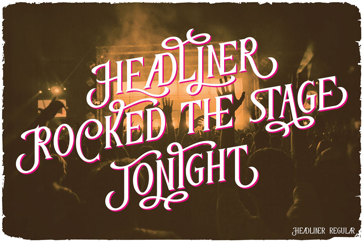 优雅复古品牌海报徽标设计衬线英文字体安装包 Headliner Vintage Decorative Font 设计素材 sucaiwan.com