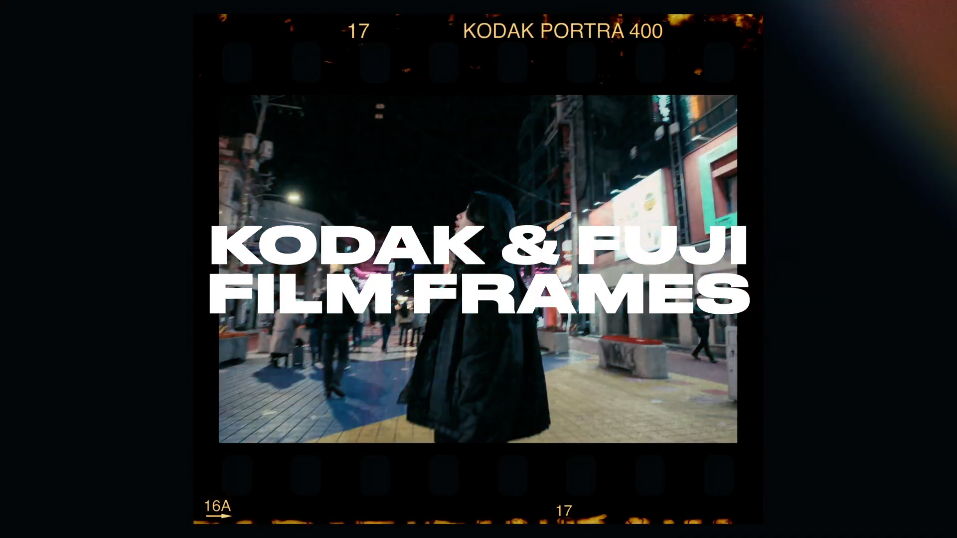 50种复古时尚怀旧美学柯达富士胶片边框遮罩划痕拼贴艺术AE、PR Mogrt、PSD模板 Pixflow - Animated Kodak and Fuji Film Frames 图片素材 sucaiwan.com