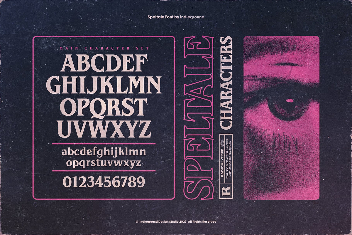 神秘复古哥特视觉海报包装logo标题设计psai衬线英文字体安装包Speltale – Timeless Serif Typeface by Indieground Design 设计素材 sucaiwan.com