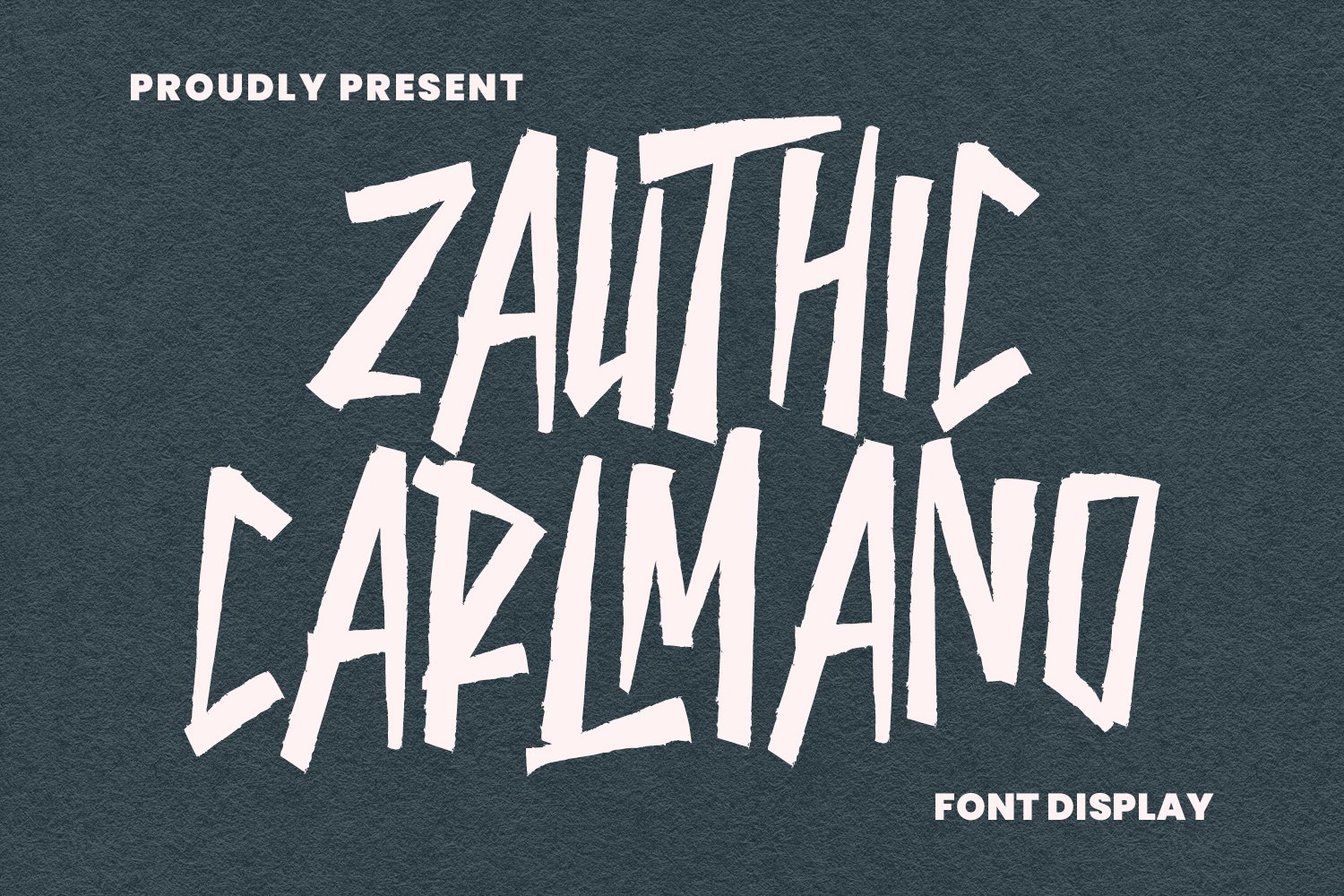 英文字体:复古Y2K粗犷摇滚音乐磨损印刷logo标题排版无衬线装饰字体 Zauthic Carlmano Font Display , 第1张-素材湾丨精选海外优质设计素材资源 英文字体:复古Y2K粗犷摇滚音乐磨损印刷logo标题排版无衬线装饰字体 Zauthic Carlmano Font Display , sucaiwan.com