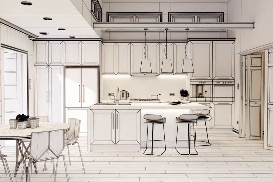 Blender 10组厨房家具室内场景资产3D模型Evermotion – Archinteriors vol. 58 for Blender 样机素材 sucaiwan.com