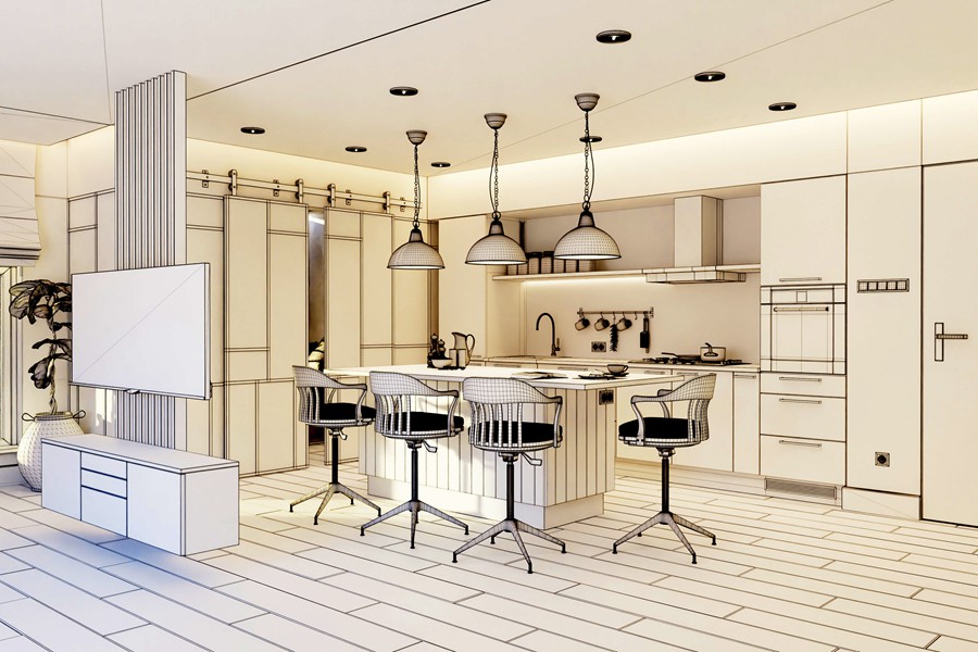 Blender 10组厨房家具室内场景资产3D模型Evermotion – Archinteriors vol. 58 for Blender 样机素材 sucaiwan.com