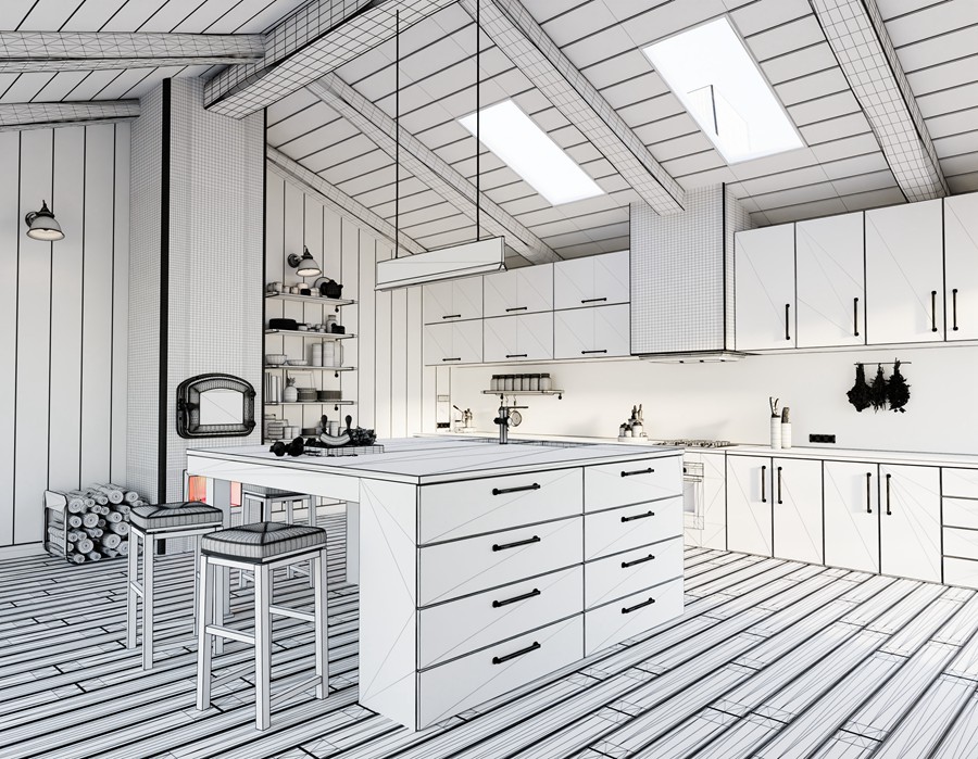 Blender 10组厨房家具室内场景资产3D模型Evermotion – Archinteriors vol. 58 for Blender 样机素材 sucaiwan.com