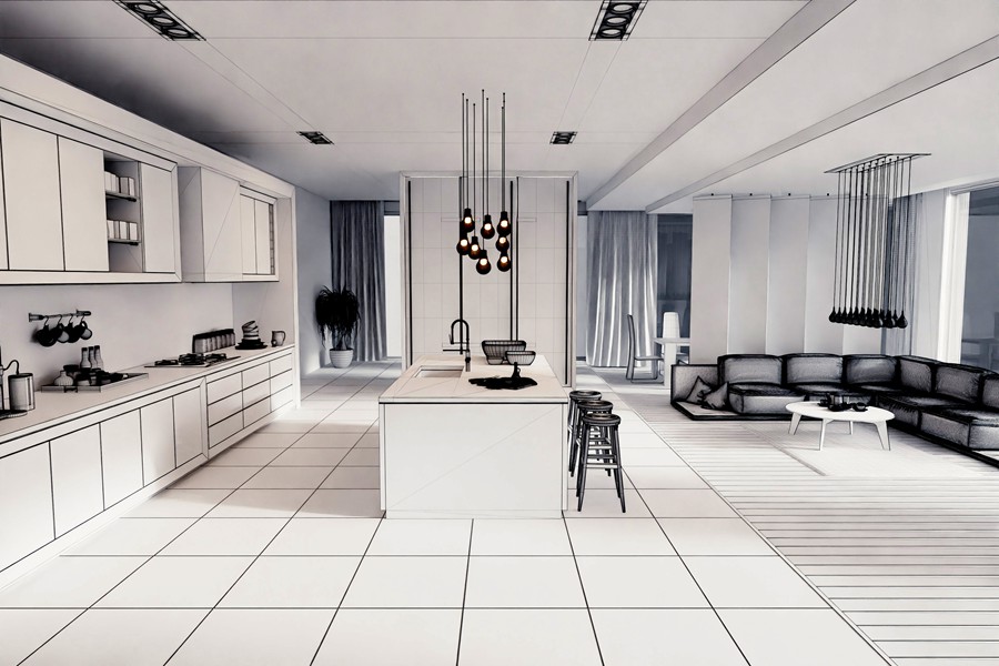 Blender 10组厨房家具室内场景资产3D模型Evermotion – Archinteriors vol. 58 for Blender 样机素材 sucaiwan.com