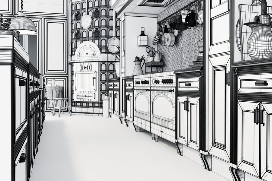 Blender 10组厨房家具室内场景资产3D模型Evermotion – Archinteriors vol. 58 for Blender 样机素材 sucaiwan.com