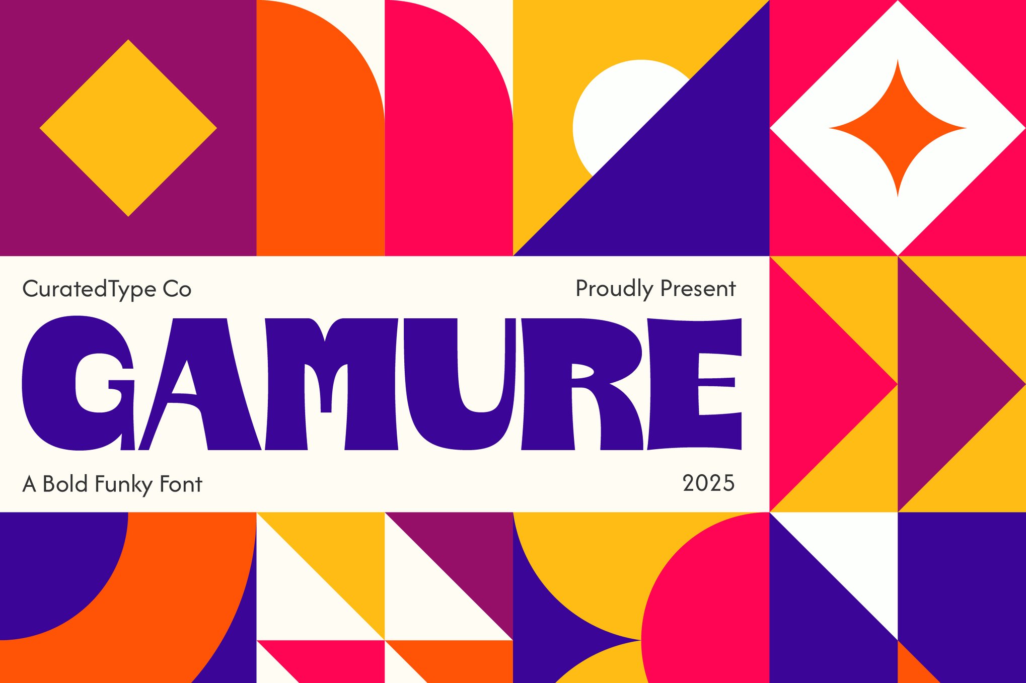 胖乎乎俏皮海报包装徽标设计无衬线英文字体安装包 Gamure – Playful Bold Display Font 设计素材 第1张-素材湾丨精选海外优质设计素材资源 胖乎乎俏皮海报包装徽标设计无衬线英文字体安装包 Gamure – Playful Bold Display Font 设计素材 sucaiwan.com