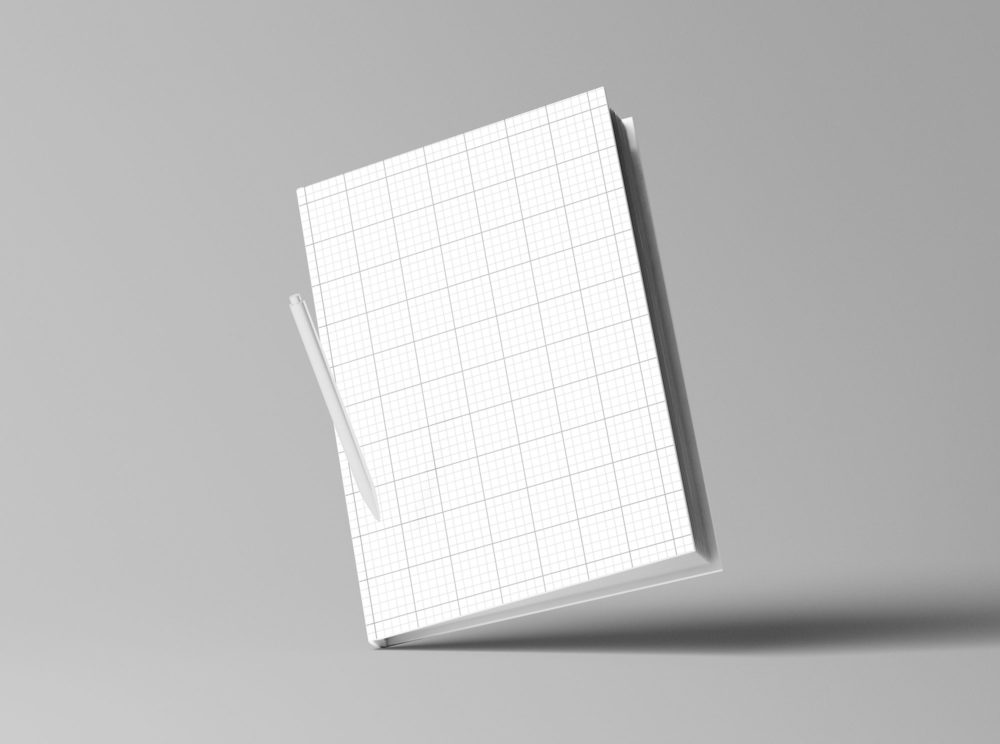精装带笔笔记本设计Vi展示效果图PSD样机模板素材Graphicpear – Hardcover Notebook with Pen Mockup 样机素材 sucaiwan.com