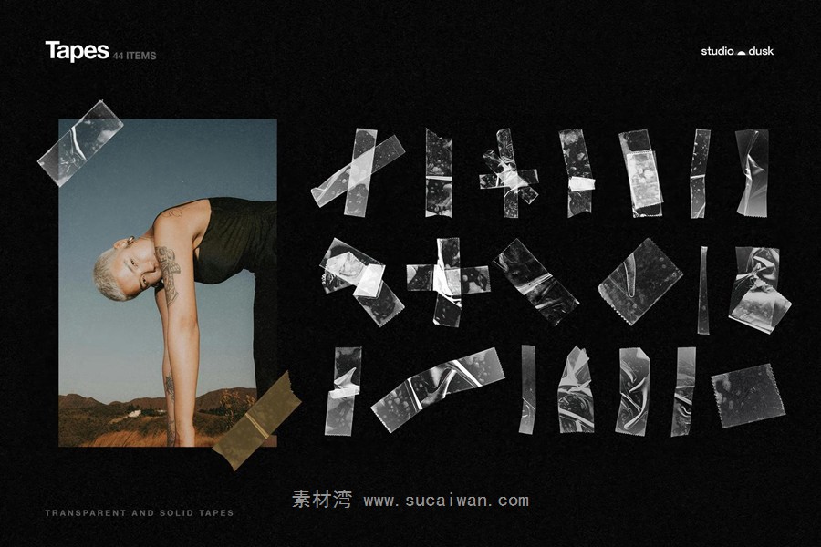 584款真实扫描涂鸦线条塑料胶带边框撕纸褶皱纸片剪贴字母拼图元素背景图PS设计素材 Gritty Kitty — Grunge Design Kit 图片素材 sucaiwan.com