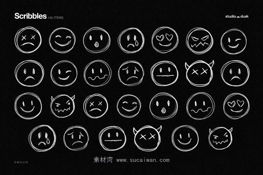 584款真实扫描涂鸦线条塑料胶带边框撕纸褶皱纸片剪贴字母拼图元素背景图PS设计素材 Gritty Kitty — Grunge Design Kit 图片素材 sucaiwan.com