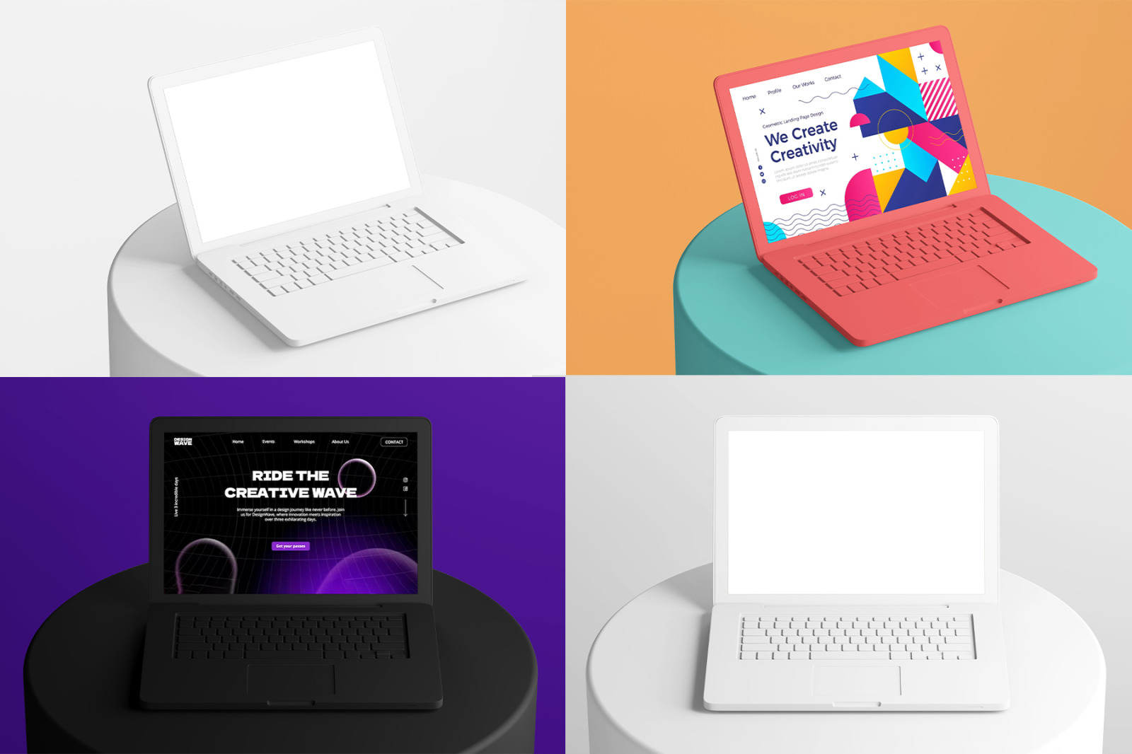 陶瓷质感UI广告界面设计苹果MacBook笔记本电脑展示效果图PSD样机模板Clay Matte Macbook Laptop Device Mockup Set 样机素材 第7张-素材湾丨精选海外优质设计素材资源 陶瓷质感UI广告界面设计苹果MacBook笔记本电脑展示效果图PSD样机模板Clay Matte Macbook Laptop Device Mockup Set 样机素材 sucaiwan.com