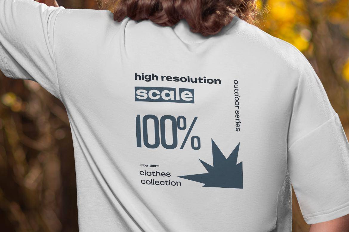 4款户外拍摄男士超大T恤半袖图案作品设计展示效果图ps样机模板素材4 Mockups of Men’s Oversize T-Shirt at the Outdoor. Forest. vol.04 样机素材 sucaiwan.com