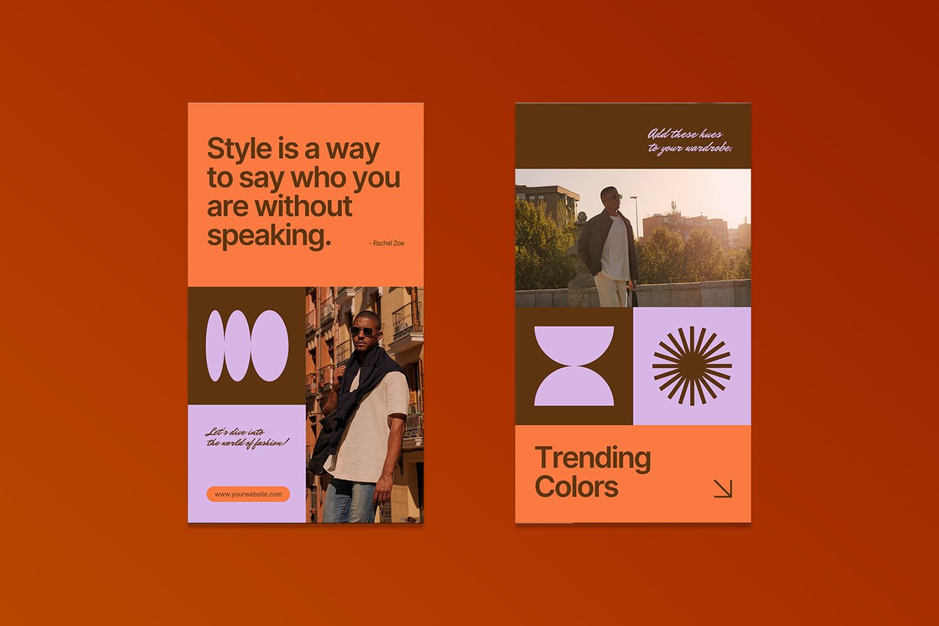 棕紫色时尚品牌推广电商海报排版设计PSD/AI模板素材 Brown Purple Fashion Instagram Story 003 幻灯图表 第4张-素材湾丨精选海外优质设计素材资源 棕紫色时尚品牌推广电商海报排版设计PSD/AI模板素材 Brown Purple Fashion Instagram Story 003 幻灯图表 sucaiwan.com