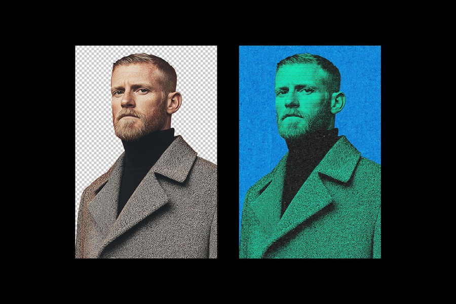 复古老式复印打印条纹半色调沙砾燥点照片效果PS特效滤镜插件样机模板Grainy Halftone Effect 插件预设 第4张-素材湾丨精选海外优质设计素材资源 复古老式复印打印条纹半色调沙砾燥点照片效果PS特效滤镜插件样机模板Grainy Halftone Effect 插件预设 sucaiwan.com