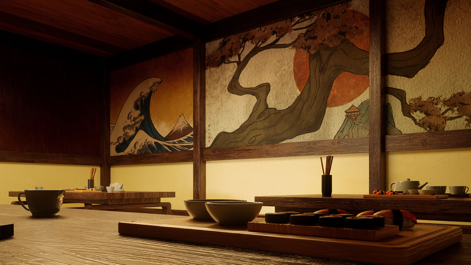 Blender中式餐厅汉堡店酒吧室内场景3D模型素材Kitbash3D – Restaurants 样机素材 sucaiwan.com