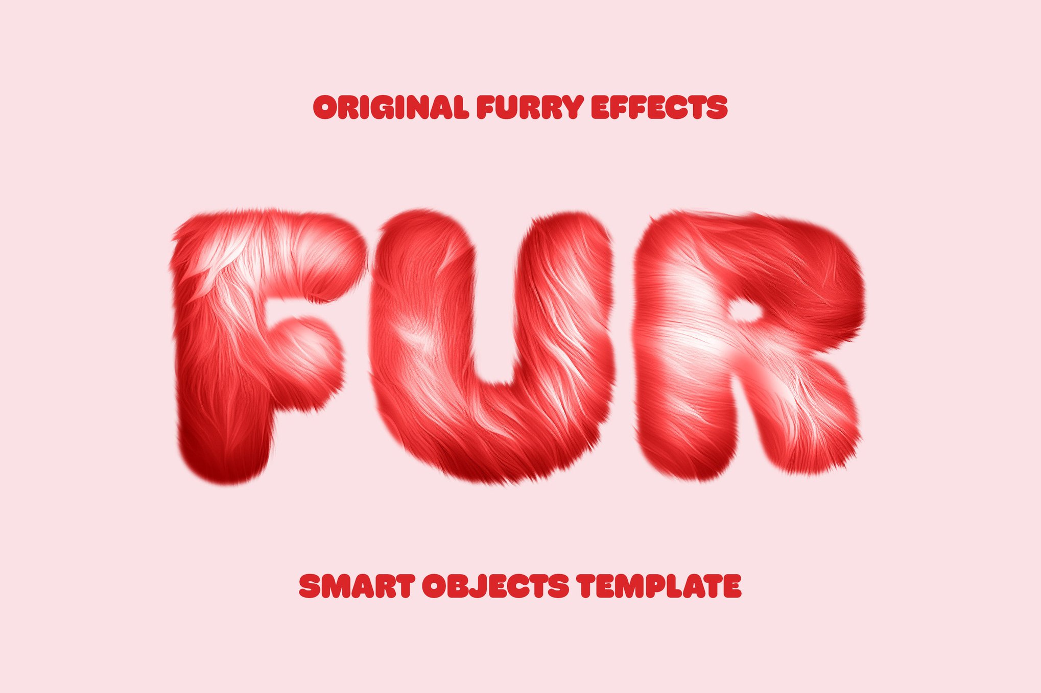真实动物皮毛字体效果ps文本特效滤镜插件样机 Fur & Grass Text Effect 插件预设 sucaiwan.com