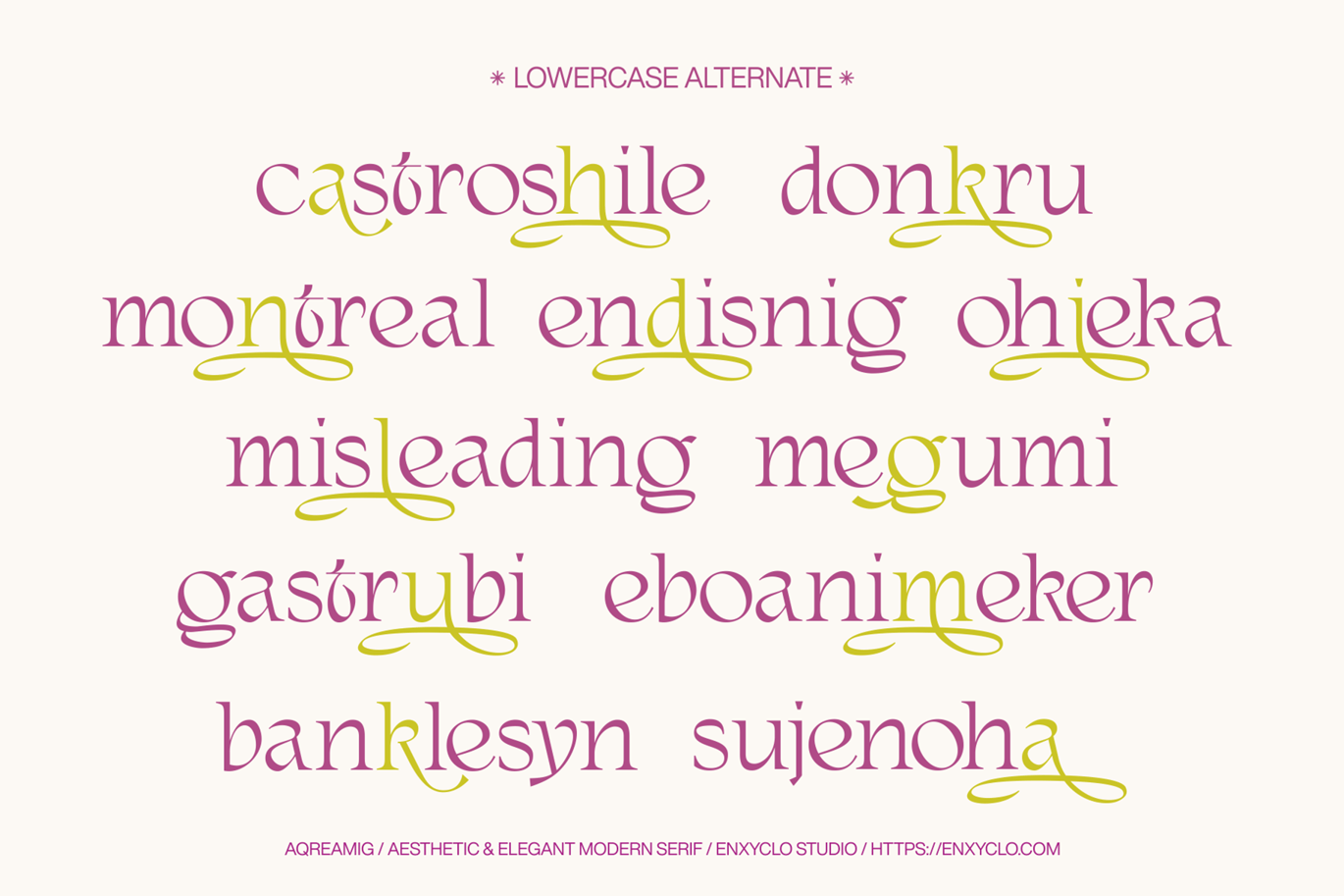 现代复古杂志海报网站徽标设计衬线英文字体安装包 Aqreamig – Modern Elegant Luxury Ligature Serif 设计素材 第3张-素材湾丨精选海外优质设计素材资源 现代复古杂志海报网站徽标设计衬线英文字体安装包 Aqreamig – Modern Elegant Luxury Ligature Serif 设计素材 sucaiwan.com