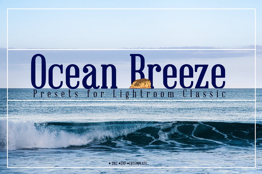 柔和暖色调海边旅行博主摄影照片调色Lightroom&Ps动作预设包 Ocean Breeze Presets for Lightroom Classic 插件预设 sucaiwan.com