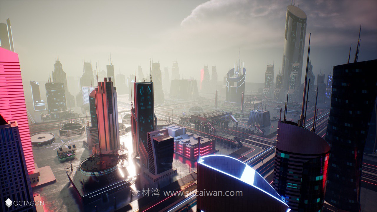 未来科幻复古赛博朋克潮流城市建筑商场列车车站3D模型UE格式素材Retro Sci-Fi Futuristic City Pack 样机素材 第4张-素材湾丨精选海外优质设计素材资源 未来科幻复古赛博朋克潮流城市建筑商场列车车站3D模型UE格式素材Retro Sci-Fi Futuristic City Pack 样机素材 sucaiwan.com